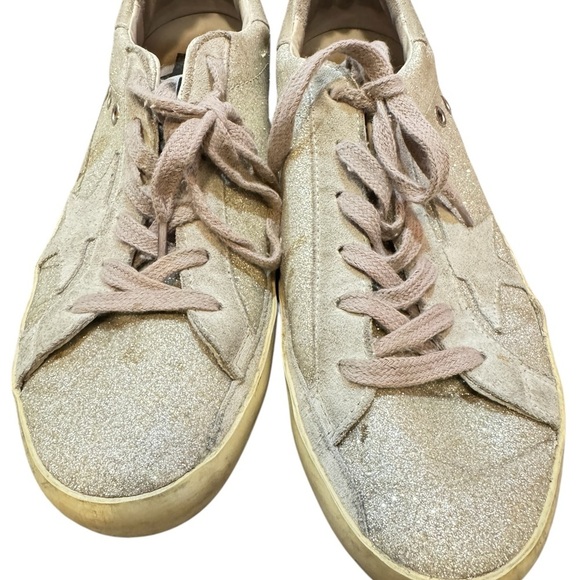 Golden Goose Silver Sparkle Superstar sneakers Size 8. - Picture 1 of 6